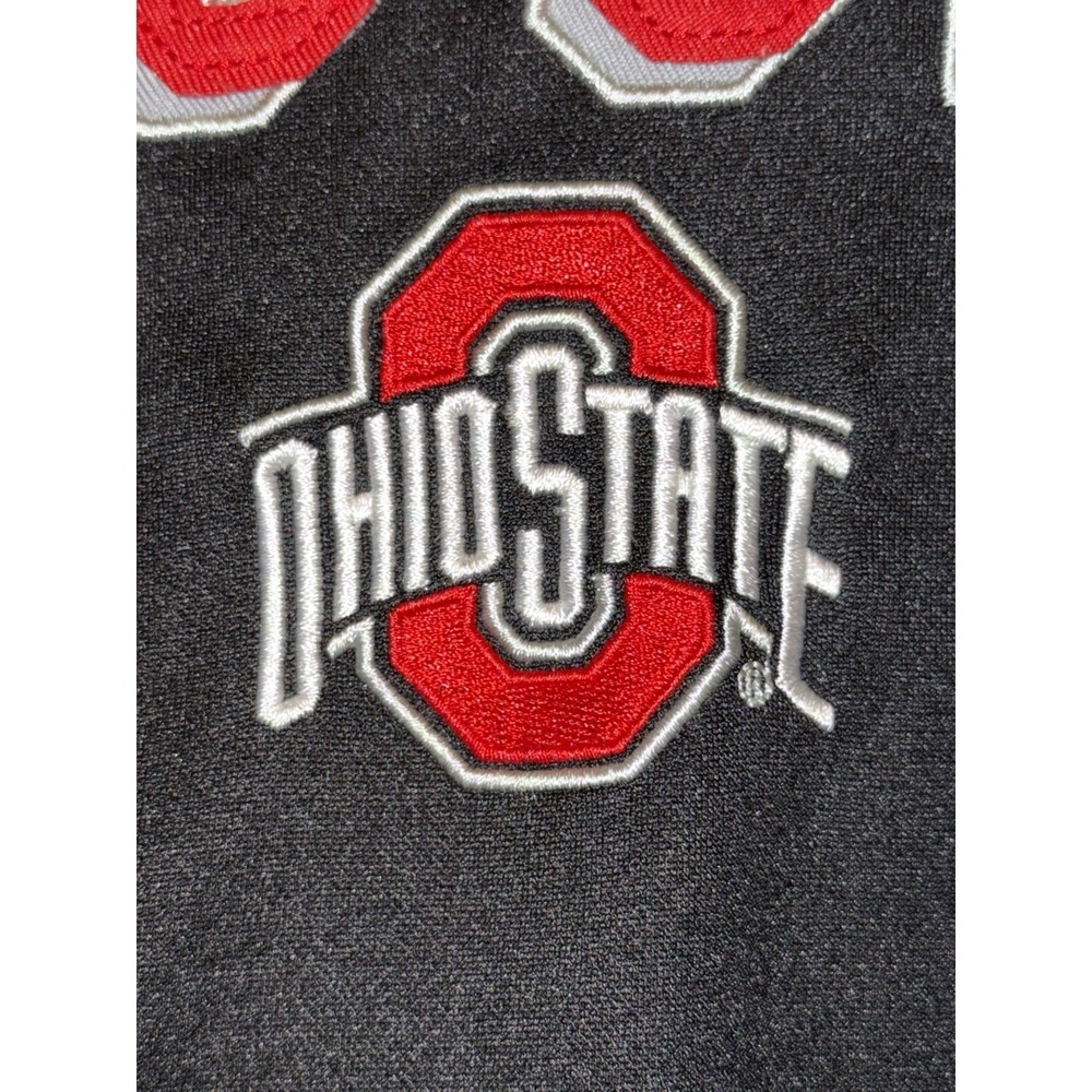 OHIO STATE Buckeyes BLACK Embroidered Tackle Twill Hoodie Size Small